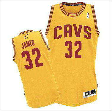 Cleveland Cavaliers Revolution 30 #32 LeBron James Yellow Alternate Stitched NBA Jersey Cleveland Cavaliers Revolution 30 #32 LeBron James Yellow Alternate Stitched NBA Jersey