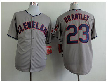 Cleveland Indians #23 Michael Brantley Grey Cool Base Jersey