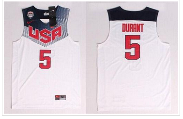 New 2014 Team USA #5 Kevin Durant Dark white Stitched NBA Jersey New 2014 Team USA #5 Kevin Durant Dark white Stitched NBA Jersey