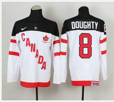 Olympic CA. #8 Drew Doughty White 100th Anniversary Stitched NHL Jersey Olympic CA. #8 Drew Doughty White 100th Anniversary Stitched NHL Jersey
