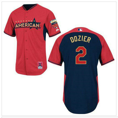 Minnesota Twins #2 Brian Dozier Red Navy American League 2014 All Star BP Jersey