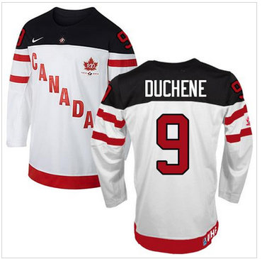 Olympic CA. #9 Matt Duchene White 100th Anniversary Stitched NHL Jersey