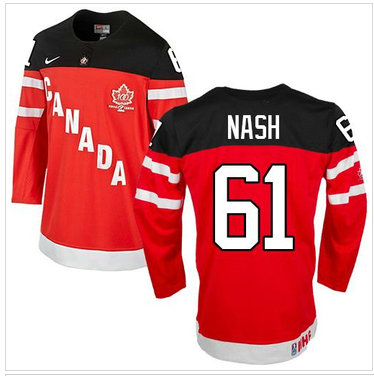Olympic CA. #61 Rick Nash Red 100th Anniversary Stitched NHL Jersey