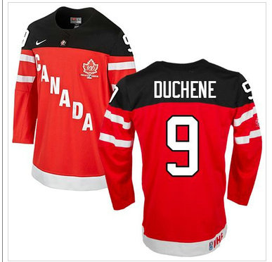 Olympic CA. #9 Matt Duchene Red 100th Anniversary Stitched NHL Jersey