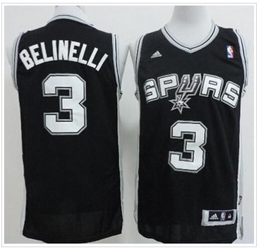 San Antonio Spurs #3 Marco Belinelli black Revolution 30 Jersey