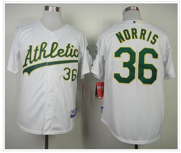 Oakland Athletics #36 Derek Norris White Cool Base Stitched Baseball Jersey