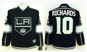 Youth NHL Los Angeles Kings #10 Mike Richards Black Home Jersey