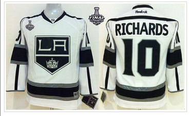 Youth NHL Los Angeles Kings #10 Mike Richards White Road 2014 Stanley Cup Finals Jersey Youth NHL Los Angeles Kings #10 Mike Richards White Road 2014 Stanley Cup Finals Jersey