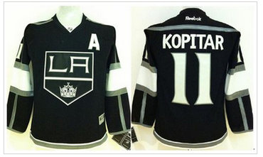 Youth NHL Los Angeles Kings #11 Anze Kopitar Black Home Jersey