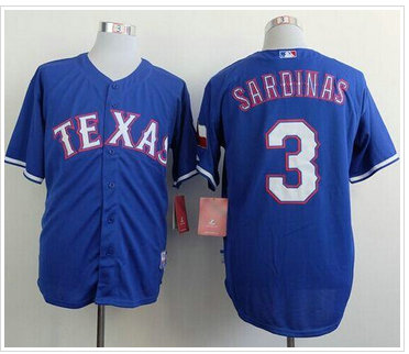 Texas Rangers #3 Luis Sardinas Blue Cool Base Baseball Jersey
