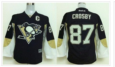 Youth NHL Pittsburgh Penguins #87 Sidney Crosby Stitched Black Jersey Youth NHL Pittsburgh Penguins #87 Sidney Crosby Stitched Black Jersey