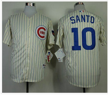 Chicago Cubs #10 Ron Santo Cream 1969 Turn Back The Clock Stitched Baseball Jersey