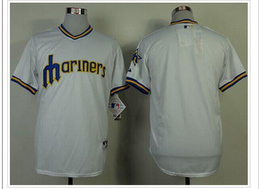 Seattle Mariners Blank White 1979 Turn Back The Clock Stitched Baseball Jersey