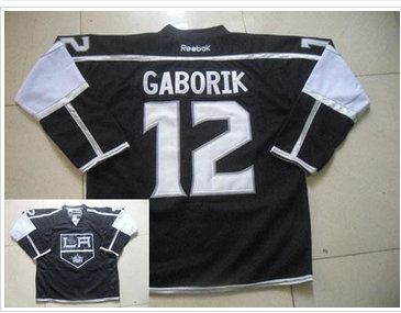Los Angeles Kings #12 Marian Gaborik Black Home Stitched NHL Jersey