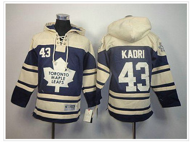 Youth NHL Toronto Maple Leafs #43 Nazem Kadri Blue Sawyer Hooded Sweatshirt Stitched Jersey