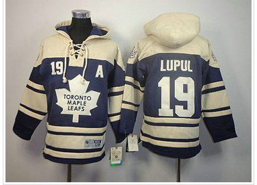 Youth NHL Toronto Maple Leafs #19 Joffrey Lupul Blue Sawyer Hooded Sweatshirt Stitched Jersey