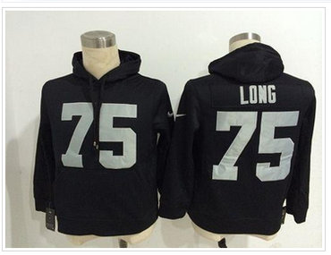 Oakland Raiders #75 Howie Long Black Pullover NFL Hoodie