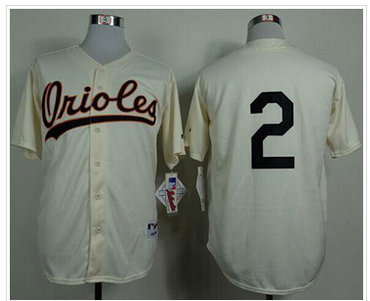Baltimore Orioles #2 J.J. Hardy Cream 1954 Turn Back The Clock Stitched Baseball Jersey