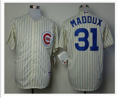 Chicago Cubs #31 Greg Maddux Cream 1969 Turn Back The Clock Stitched Baseball Jersey