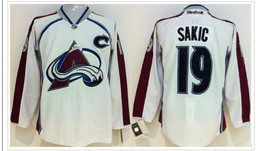 Youth NHL Colorado Avalanche #19 Joe Sakic White Jersey