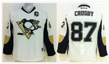 Youth NHL Pittsburgh Penguins #87 Sidney Crosby White Jersey