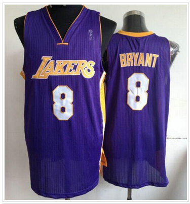 Los Angeles Lakers #8 Kobe Bryant Purple Throwback Stitched NBA Jersey