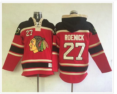Chicago Blackhawks #27 Jeremy Roenick Red Sawyer Hooded Sweatshirt NHL Jersey