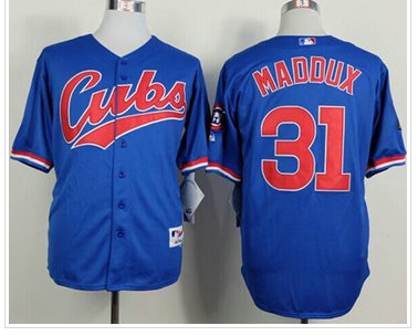 Chicago Cubs #31 Greg Maddux Blue 1994 Turn Back The Clock Stitched Baseball Jersey