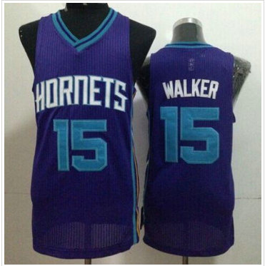 Revolution 30 Charlotte Hornets #15 Kemba Walker Purple Stitched NBA Jersey