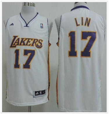 Revolution 30 Los Angeles Lakers #17 Jeremy Lin White Stitched NBA Jersey