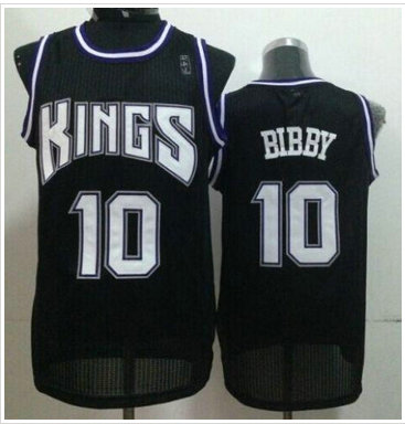 Sacramento Kings #10 Mike Bibby Black Throwback Stitched NBA Jersey