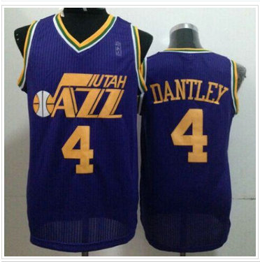 Utah Jazz #4 Adrian Dantley Purple Throwback Stitched NBA Jersey