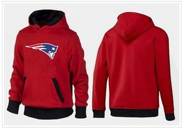 New England Patriots Logo Pullover Hoodie Red & Black