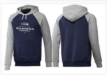 Seattle Seahawks Critical Victory Pullover Hoodie Dark Blue & Grey