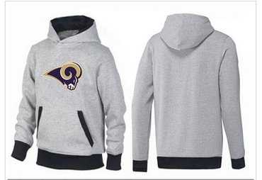 Los Angeles Rams Logo Pullover Hoodie Grey & Black