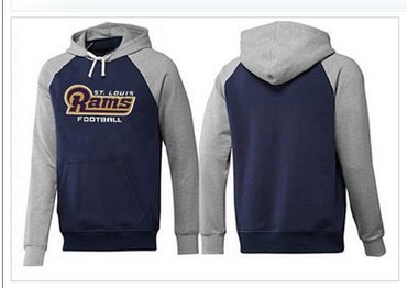 Los Angeles Rams English Version Pullover Hoodie Dark Blue & Grey