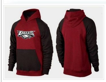 Philadelphia Eagles Authentic Logo Pullover Hoodie Burgundy Red & Black