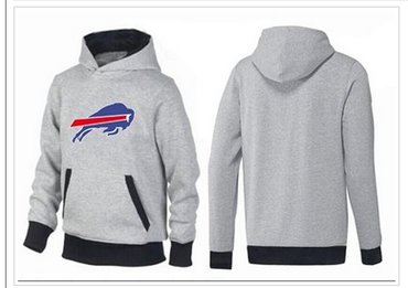 Buffalo Bills Logo Pullover Hoodie Grey & Black Buffalo Bills Logo Pullover Hoodie Grey & Black