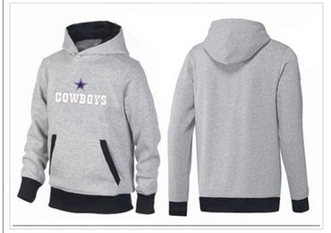 Dallas Cowboys Authentic Logo Pullover Hoodie Grey & Black