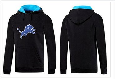Detroit Lions Logo Pullover Hoodie Black & Blue