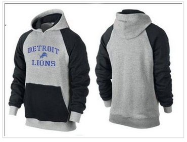 Detroit Lions Heart & Soul Pullover Hoodie Grey & Dark Blue