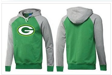 Green Bay Packers Logo Pullover Hoodie Green & Grey
