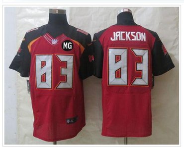 NEW Buccaneers #83 Vincent Jackson Red Team Color With MG Patch Stitched NFL New Elite Jersey