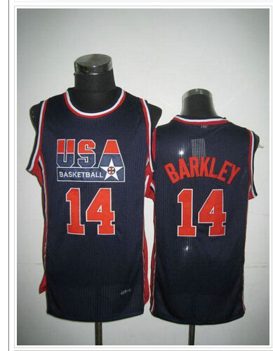 Team USA #14 Charles Barkley Dark Blue 2012 USA Basketball Retro Stitched NBA Jersey