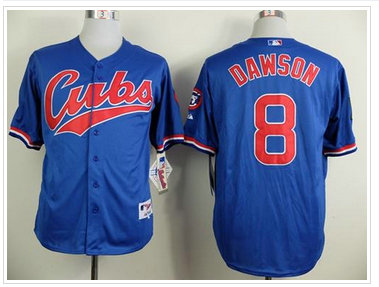 Chicago Cubs #8 Andre Dawson Blue 1994 Turn Back The Clock Stitched Baseball Jersey
