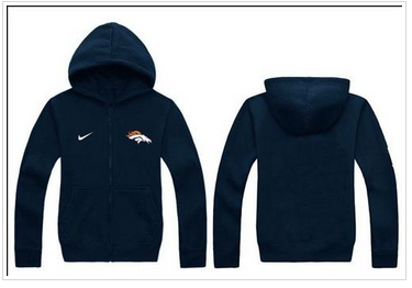 New Denver Broncos Authentic Logo Hoodie Navy Blue