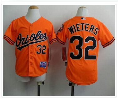 Youth MLB Baltimore Orioles #32 Matt Wieters Orange Cool Base Stitched Baseball Jersey