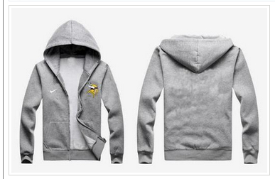 NEW Minnesota Vikings Authentic Logo Hoodie Grey