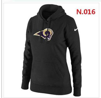 Women's Los Angeles Rams Logo Pullover Hoodie Black