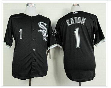 Chicago White Sox #1 Adam Eaton Black Cool Base Baseball Jersey